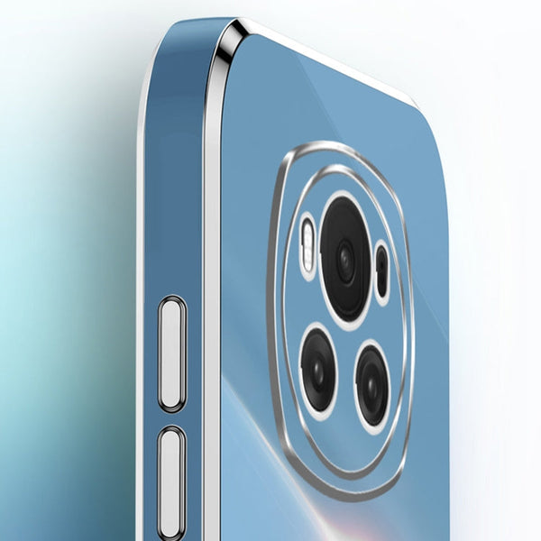 XINLI Straight 6D Plating Gold Edge TPU Shockproof Case with Ring Holder, For Honor Magic6 5G