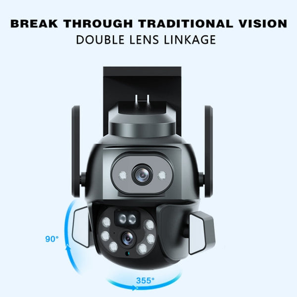 Q821 4MP Binocular Zoom Dual Light Source Outdoor IP67 Waterproof WiFi Camera