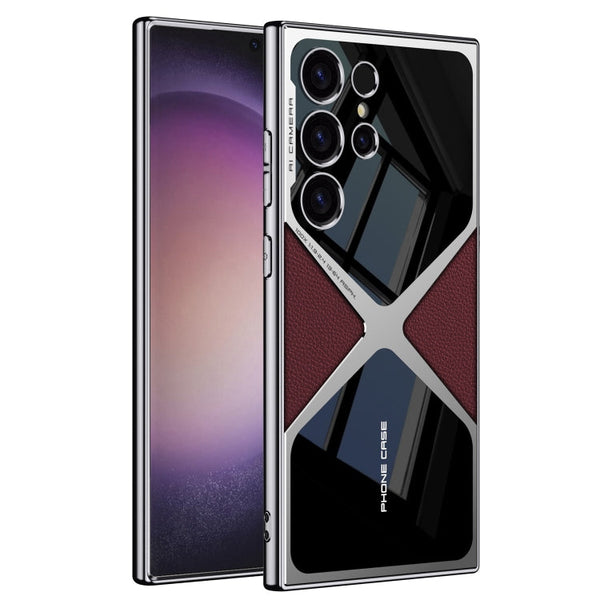 GKK Leather Electroplating Supersonic Speed Shockproof Phone Case