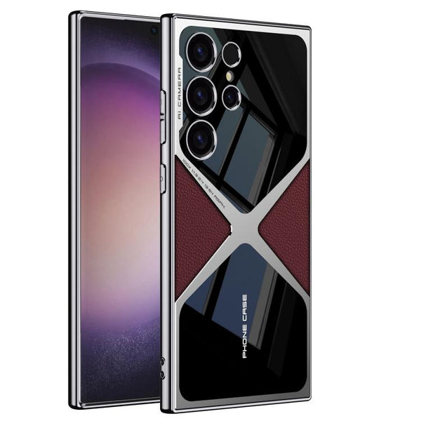 GKK Leather Electroplating Supersonic Speed Shockproof Phone Case