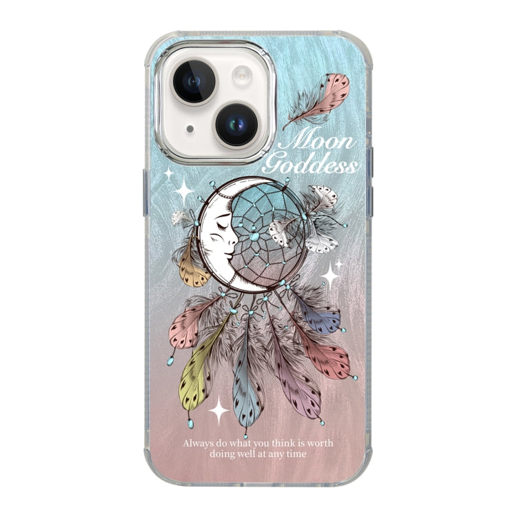 Illustration Pattern Radiation Design Full Coverage Shockproof Phone Case, For iPhone 15, For iPhone 14