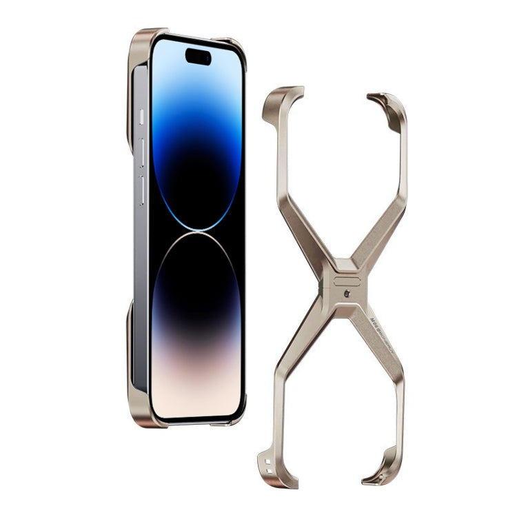 Frameless X-shaped Metal Phone Case