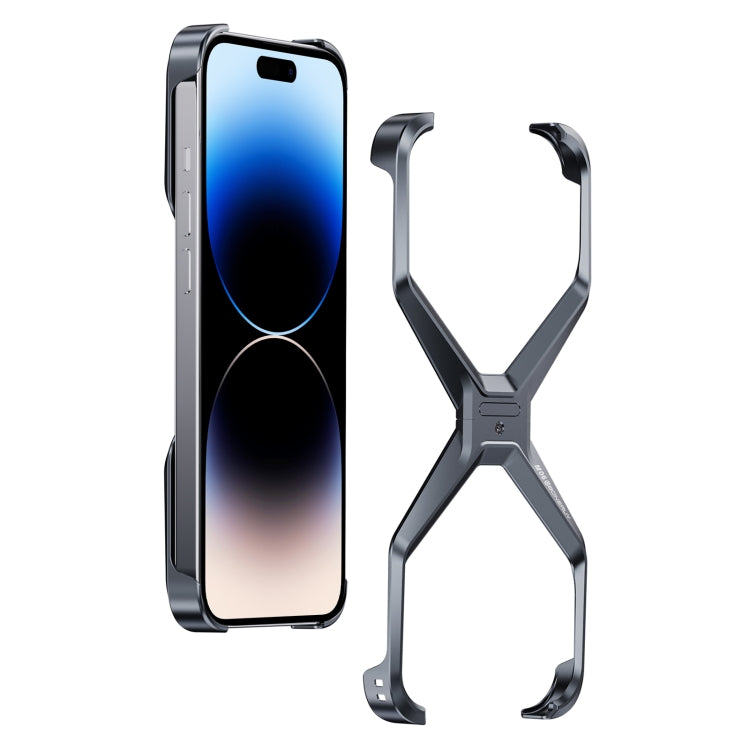 Frameless X-shaped Metal Phone Case