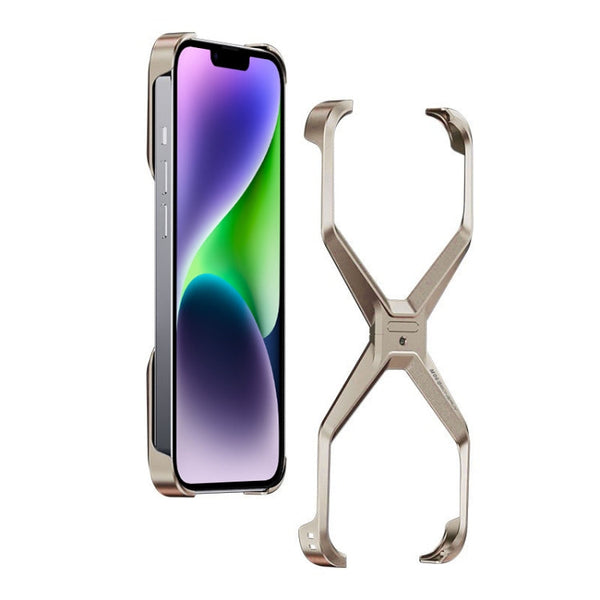 Frameless X-shaped Metal Phone Case