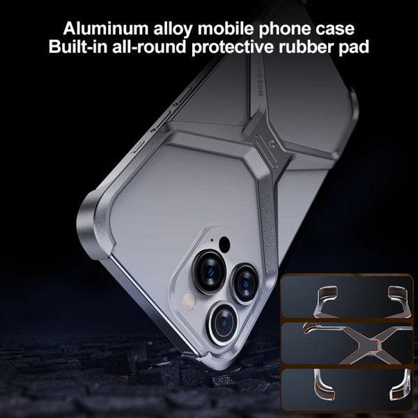 Frameless X-shaped Metal Phone Case
