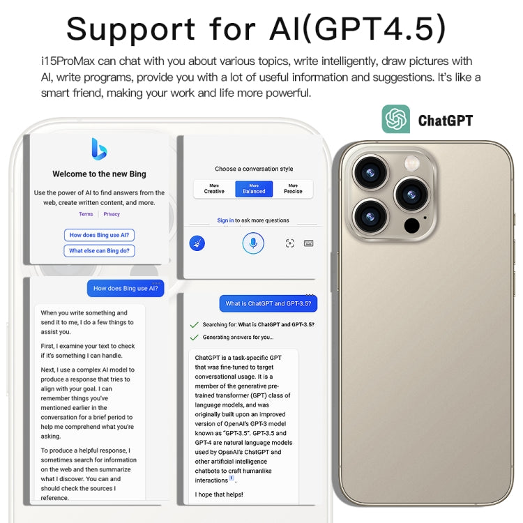 i15 Pro Max / Q5A, 6.5 inch Screen, Face Identification, Android 10 MTK6762 Octa Core, OTG, NFC, Network: 4G, Dual SIM, 6GB+128GB