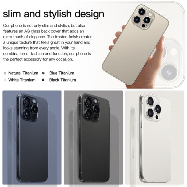 i15 Pro Max / Q5A, 6.5 inch Screen, Face Identification, Android 10 MTK6762 Octa Core, OTG, NFC, Network: 4G, Dual SIM, 6GB+128GB