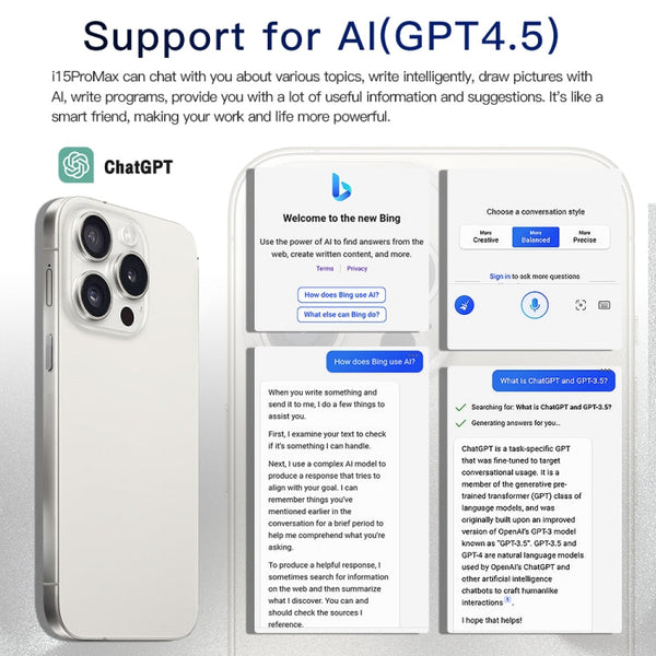 i15 Pro Max / Q5, 6.5 inch Screen, Face Identification, Android 8.1 MTK6580P Quad Core, Network: 3G, Dual SIM, 2GB+16GB