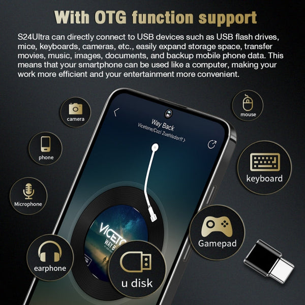 S24 Ultra / C24, 6.8 inch Screen, Android 8.1 7731E Quad Core, Network: 3G, OTG, Dual SIM, 2GB+16GB