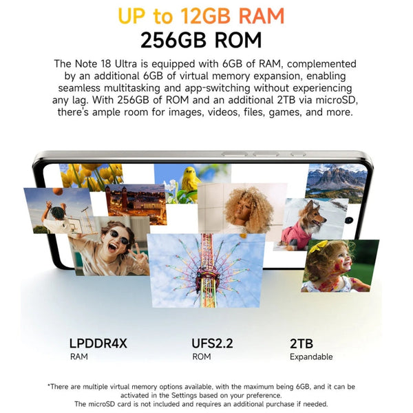 Ulefone Note 18 Ultra, Side Fingerprint, 6.78 inch Android 13 MediaTek Dimensity 720 5G MT6853 Octa Core 2.0GHz, NFC, Network: 5G