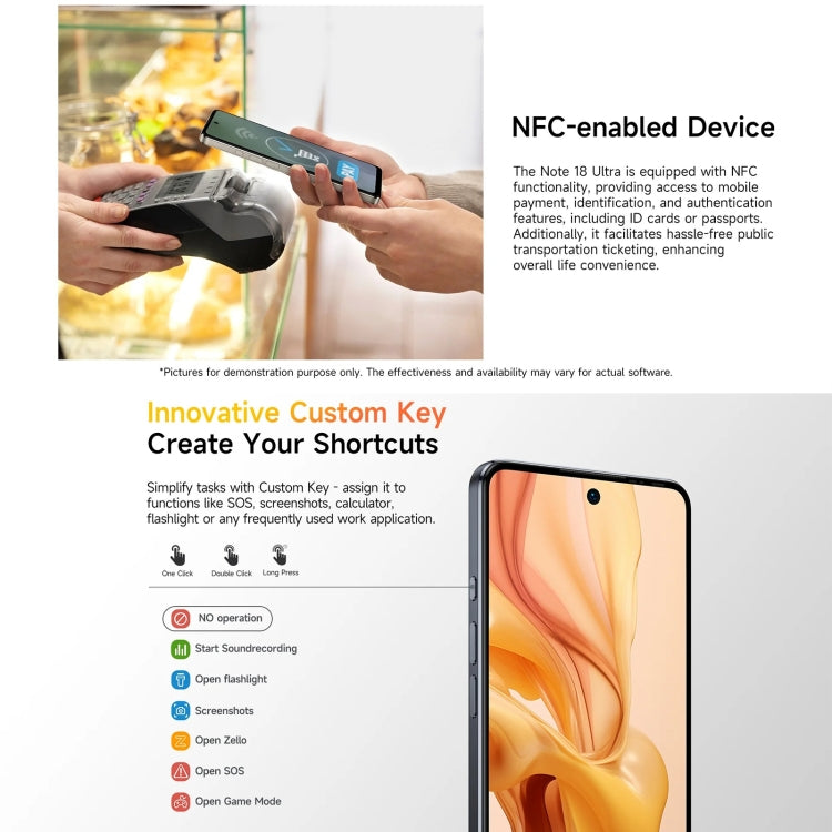 Ulefone Note 18 Ultra, Side Fingerprint, 6.78 inch Android 13 MediaTek Dimensity 720 5G MT6853 Octa Core 2.0GHz, NFC, Network: 5G