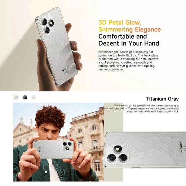 Ulefone Note 18 Ultra, Side Fingerprint, 6.78 inch Android 13 MediaTek Dimensity 720 5G MT6853 Octa Core 2.0GHz, NFC, Network: 5G