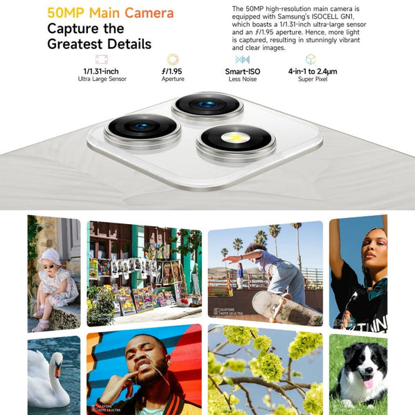 Ulefone Note 18 Ultra, Side Fingerprint, 6.78 inch Android 13 MediaTek Dimensity 720 5G MT6853 Octa Core 2.0GHz, NFC, Network: 5G