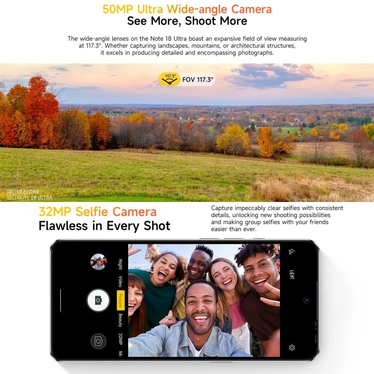 Ulefone Note 18 Ultra, Side Fingerprint, 6.78 inch Android 13 MediaTek Dimensity 720 5G MT6853 Octa Core 2.0GHz, NFC, Network: 5G