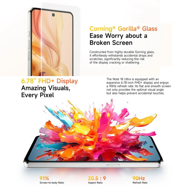 Ulefone Note 18 Ultra, Side Fingerprint, 6.78 inch Android 13 MediaTek Dimensity 720 5G MT6853 Octa Core 2.0GHz, NFC, Network: 5G
