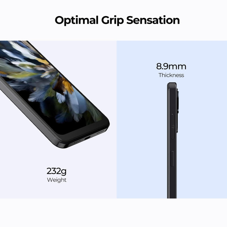 HOTWAV Note 13, Side Fingerprint Identification, 6.6 inch Android 13 T606 Octa Core up to 1.6GHz, Network: 4G, OTG