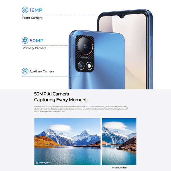 HOTWAV Note 13, Side Fingerprint Identification, 6.6 inch Android 13 T606 Octa Core up to 1.6GHz, Network: 4G, OTG