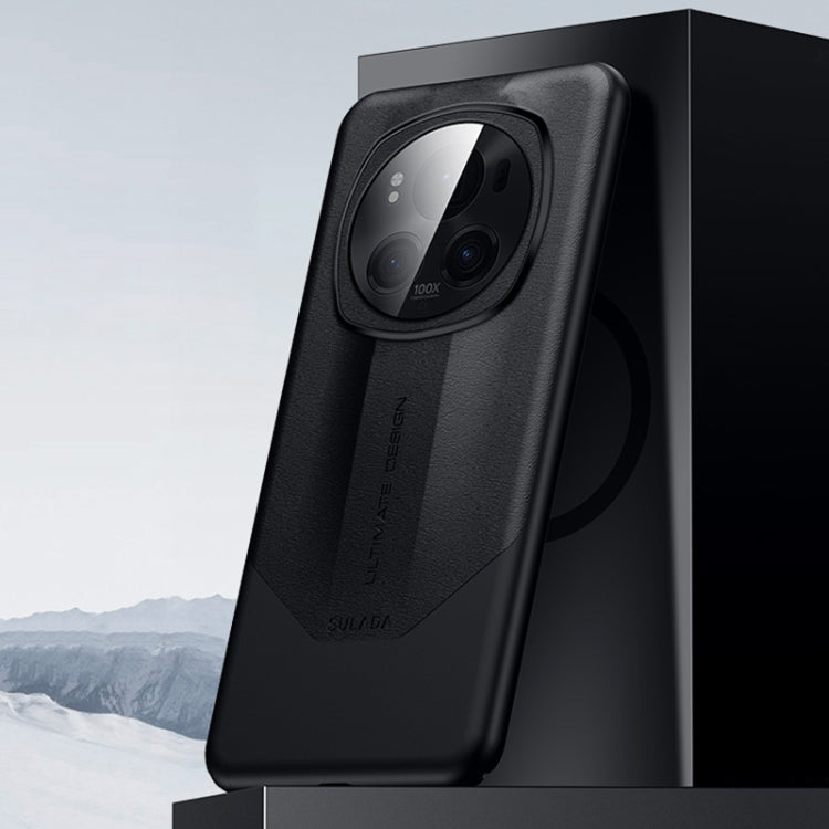 SULADA Splicing Plain Leather PC Shockproof Phone Case, For Honor Magic6 Pro, For Honor Magic6