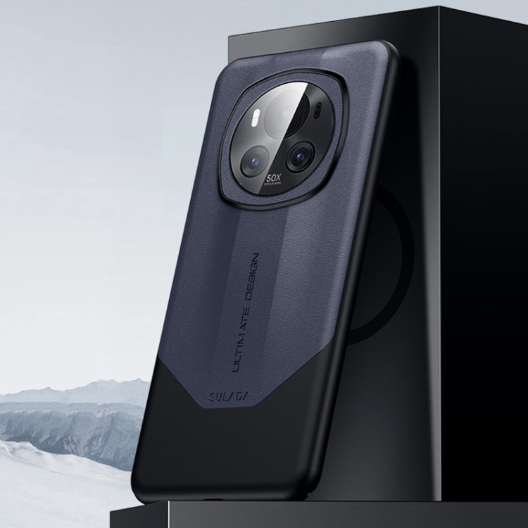 SULADA Splicing Plain Leather PC Shockproof Phone Case, For Honor Magic6 Pro, For Honor Magic6