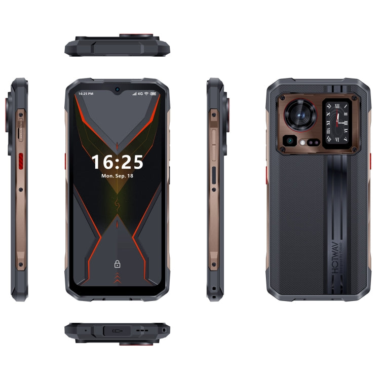 HOTWAV Cyber 15, IP68/IP69K Rugged Phone, 6280mAh, 6.6 inch Android 13 MediaTek MT6789 Helio G99 Octa Core, Network: 4G, NFC, OTG