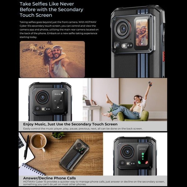 HOTWAV Cyber 15, IP68/IP69K Rugged Phone, 6280mAh, 6.6 inch Android 13 MediaTek MT6789 Helio G99 Octa Core, Network: 4G, NFC, OTG