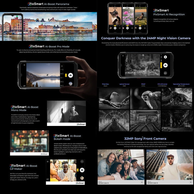 HOTWAV Cyber 15, IP68/IP69K Rugged Phone, 6280mAh, 6.6 inch Android 13 MediaTek MT6789 Helio G99 Octa Core, Network: 4G, NFC, OTG