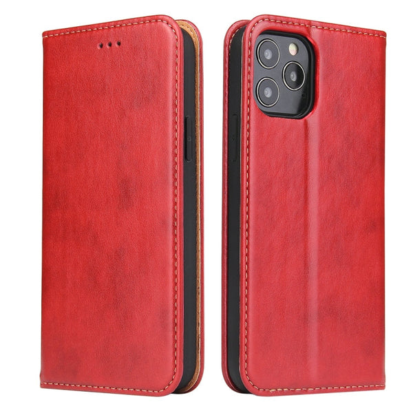 Fierre Shann PU Genuine Leather Texture Horizontal Flip Leather Case with Holder & Card Slots & Wallet, For iPhone 12 Pro Max, For iPhone 12 mini, For iPhone 12 / 12 Pro