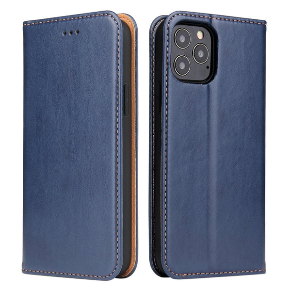 Fierre Shann PU Genuine Leather Texture Horizontal Flip Leather Case with Holder & Card Slots & Wallet, For iPhone 12 Pro Max, For iPhone 12 mini, For iPhone 12 / 12 Pro