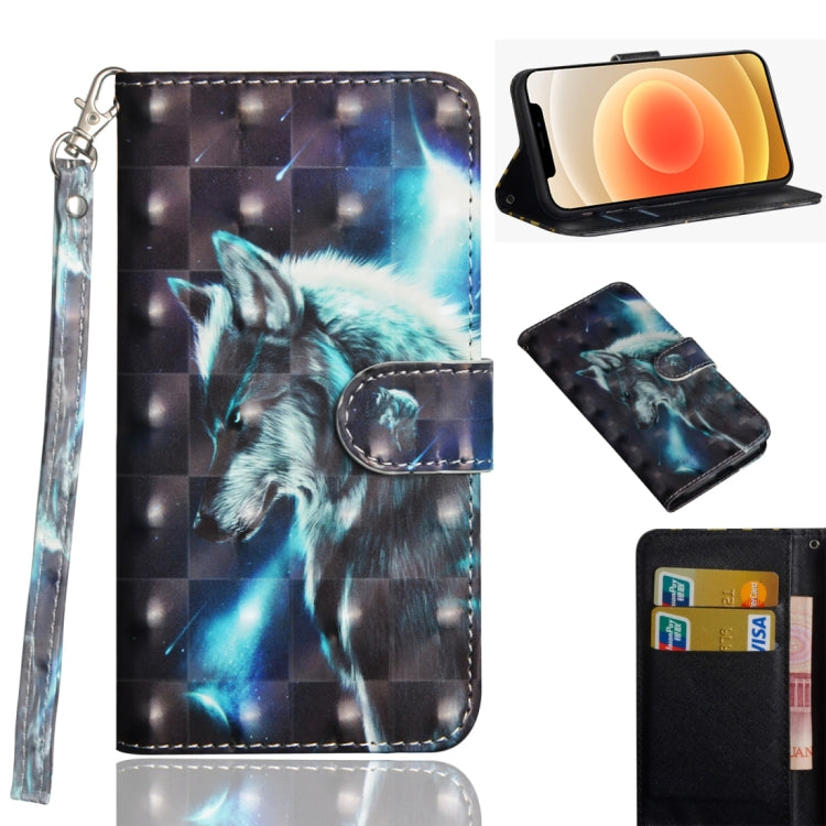 3D Painting Pattern Horizontal Flip TPU + PU Leather Case with Holder & Card Slots & Wallet
