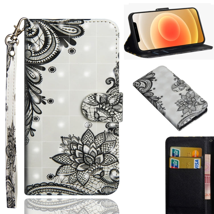 3D Painting Pattern Horizontal Flip TPU + PU Leather Case with Holder & Card Slots & Wallet