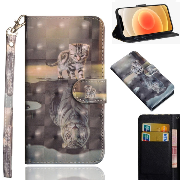 3D Painting Pattern Horizontal Flip TPU + PU Leather Case with Holder & Card Slots & Wallet
