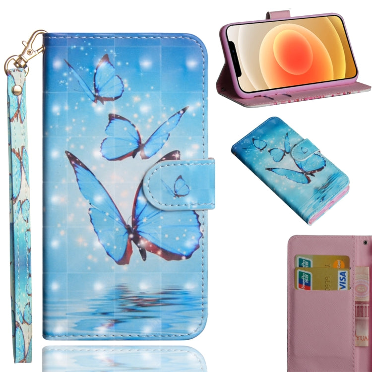 3D Painting Pattern Horizontal Flip TPU + PU Leather Case with Holder & Card Slots & Wallet