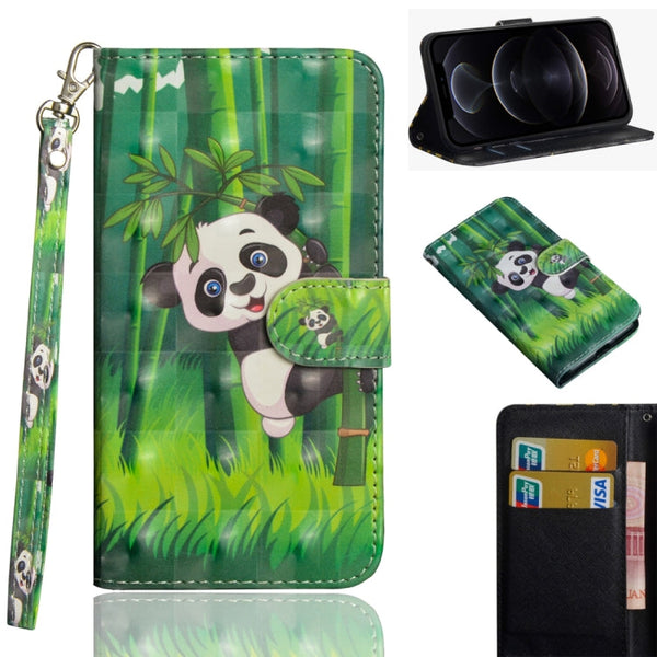 3D Painting Pattern Horizontal Flip TPU + PU Leather Case with Holder & Card Slots & Wallet