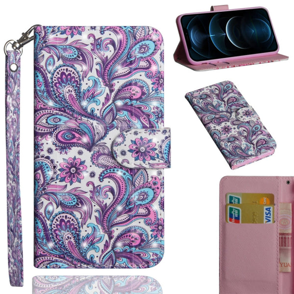 3D Painting Pattern Horizontal Flip TPU + PU Leather Case with Holder & Card Slots & Wallet