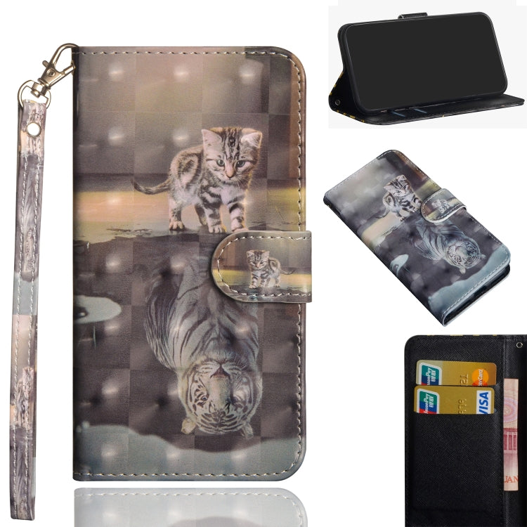 3D Painting Pattern Horizontal Flip TPU + PU Leather Case with Holder & Card Slots & Wallet