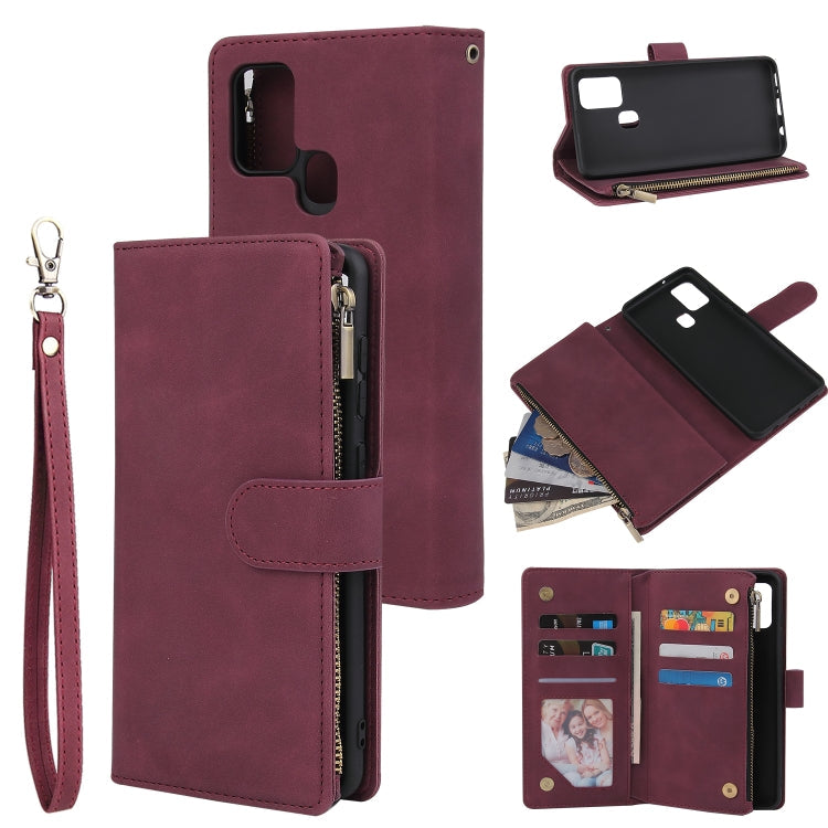 Multifunctional Retro Frosted Horizontal Flip Leather Case with Card Slot & Holder & Zipper Wallet & Photo Frame & Lanyard, For Samsung Galaxy A21s, For Samsung Galaxy Note20 Ultra, For Samsung Galaxy Note20