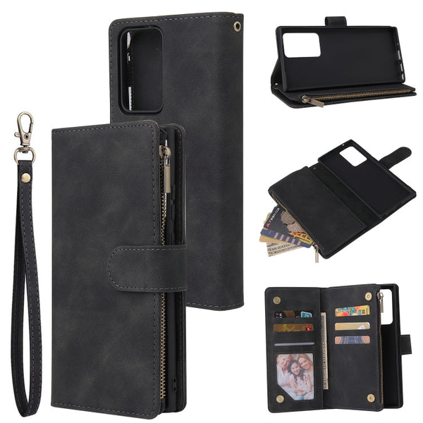 Multifunctional Retro Frosted Horizontal Flip Leather Case with Card Slot & Holder & Zipper Wallet & Photo Frame & Lanyard, For Samsung Galaxy A21s, For Samsung Galaxy Note20 Ultra, For Samsung Galaxy Note20