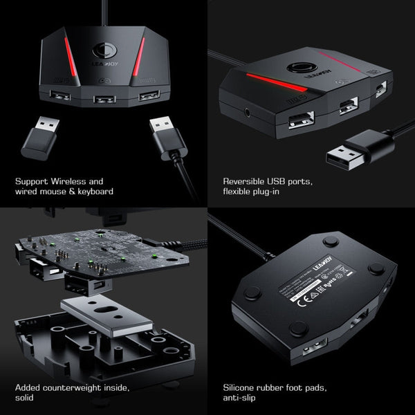 GameSir LeadJoy VX2 AimBox Game Console Keyboard Mouse Converter for Xbox / PS4 / PS5, For Xbox / PS4 / PS5