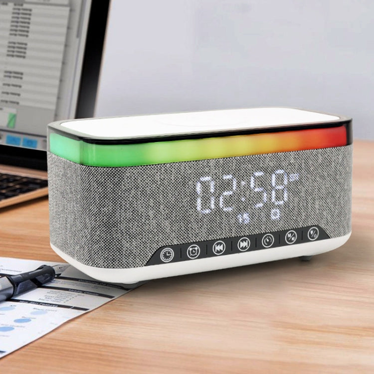 AEC S300 Portable 10W Power Multifunction Bluetooth Speaker Alarm Clock Wireless Charger, S300