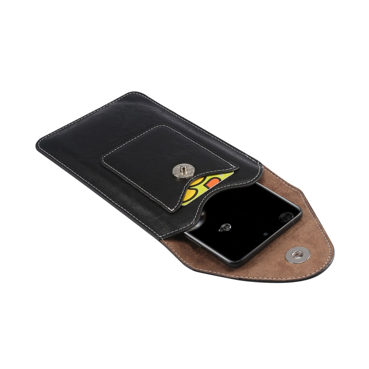 Elephant Texture Men Leisure Simple Universal Mobile Phone Waist Pack Leather Case with Card Slot, Suitable for 6.7-6.9 inch Smartphones, For iPhone 12 Pro Max