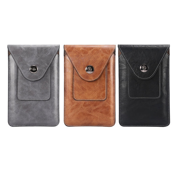 Elephant Texture Men Leisure Simple Universal Mobile Phone Waist Pack Leather Case with Card Slot, Suitable for 6.7-6.9 inch Smartphones, For iPhone 12 Pro Max