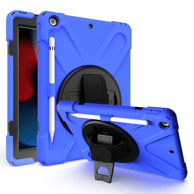 Shockproof Colorful Silicone + PC Protective Case with Holder & Shoulder Strap & Hand Strap & Pen Slot