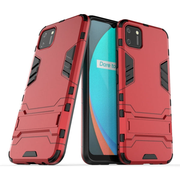 PC + TPU Shockproof Protective Case with Invisible Holder, For iPhone 12 / 12 Pro, For iPhone 12 mini, For OPPO Realme C11, For Vivo X50 Pro+, For Samsung Galaxy M01