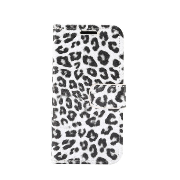 Leopard Print Pattern Horizontal Flip Leather Case with Card Slot and Holder