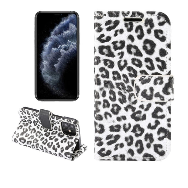 Leopard Print Pattern Horizontal Flip Leather Case with Card Slot and Holder