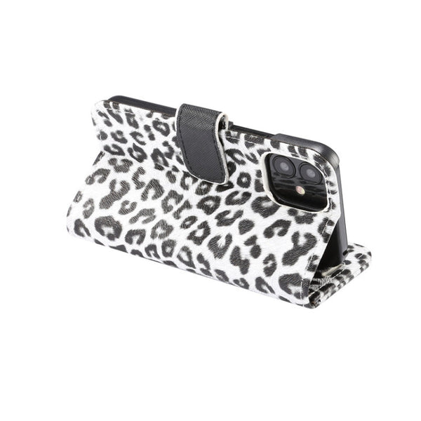 Leopard Print Pattern Horizontal Flip Leather Case with Card Slot and Holder