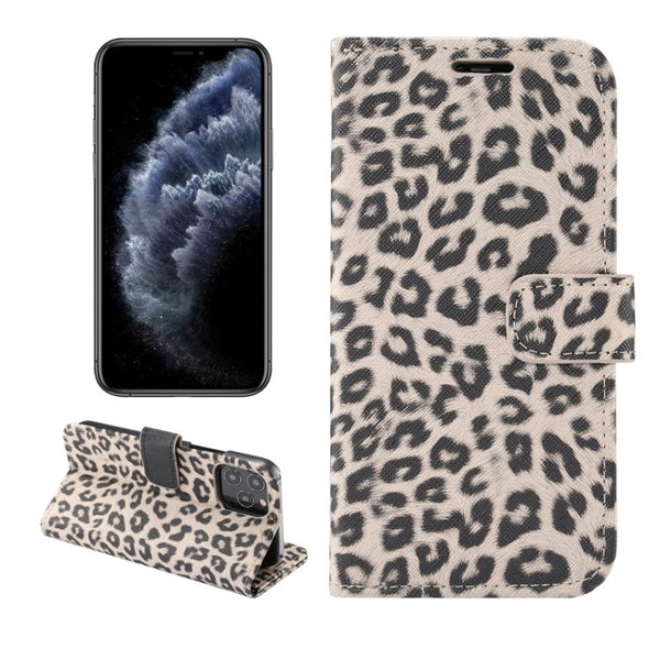 Leopard Print Pattern Horizontal Flip Leather Case with Card Slot and Holder