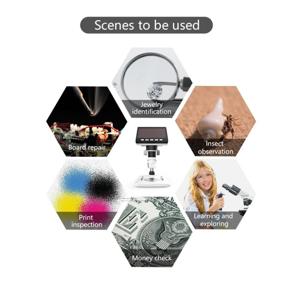 0-40mm 1080P 4.3 inch LCD Screen Mobile Phone Repair Industry HD Electron Didital Microscope