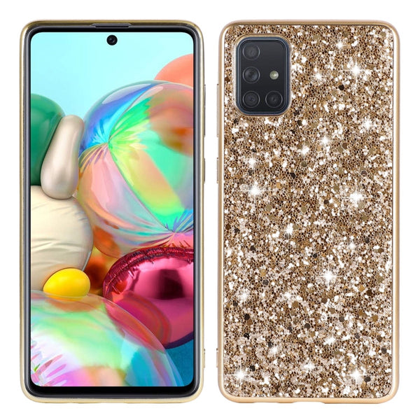 Glitter Powder Shockproof TPU Protective Case, For iPhone 12 / 12 Pro, For iPhone 12 mini, For iPhone 12 Pro Max, For Samsung Galaxy A71 5G