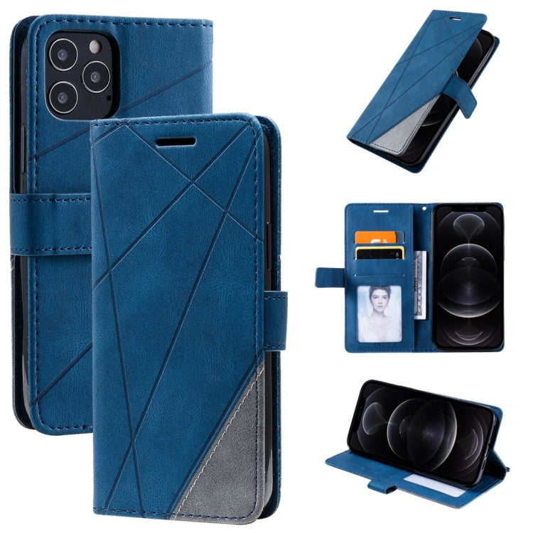 Skin Feel Splicing Horizontal Flip Leather Case with Holder & Card Slots & Wallet & Photo Frame, For iPhone 12 Pro Max, For iPhone 12 / 12 Pro, For iPhone 12 mini, For iPhone XR